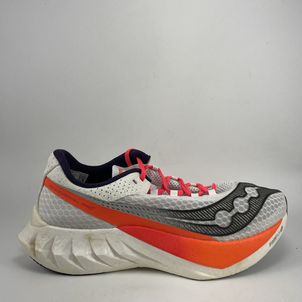 Saucony Endorphin Pro 4 Carbon Fiber Racing Shoes Mens Size 10.5 White Marathon